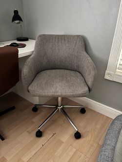 Office Star Grey Fabric Rolling Desk Chair