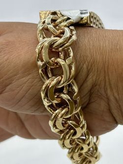 112 Gms 10KT YG Solid Chino Link Bracelet 