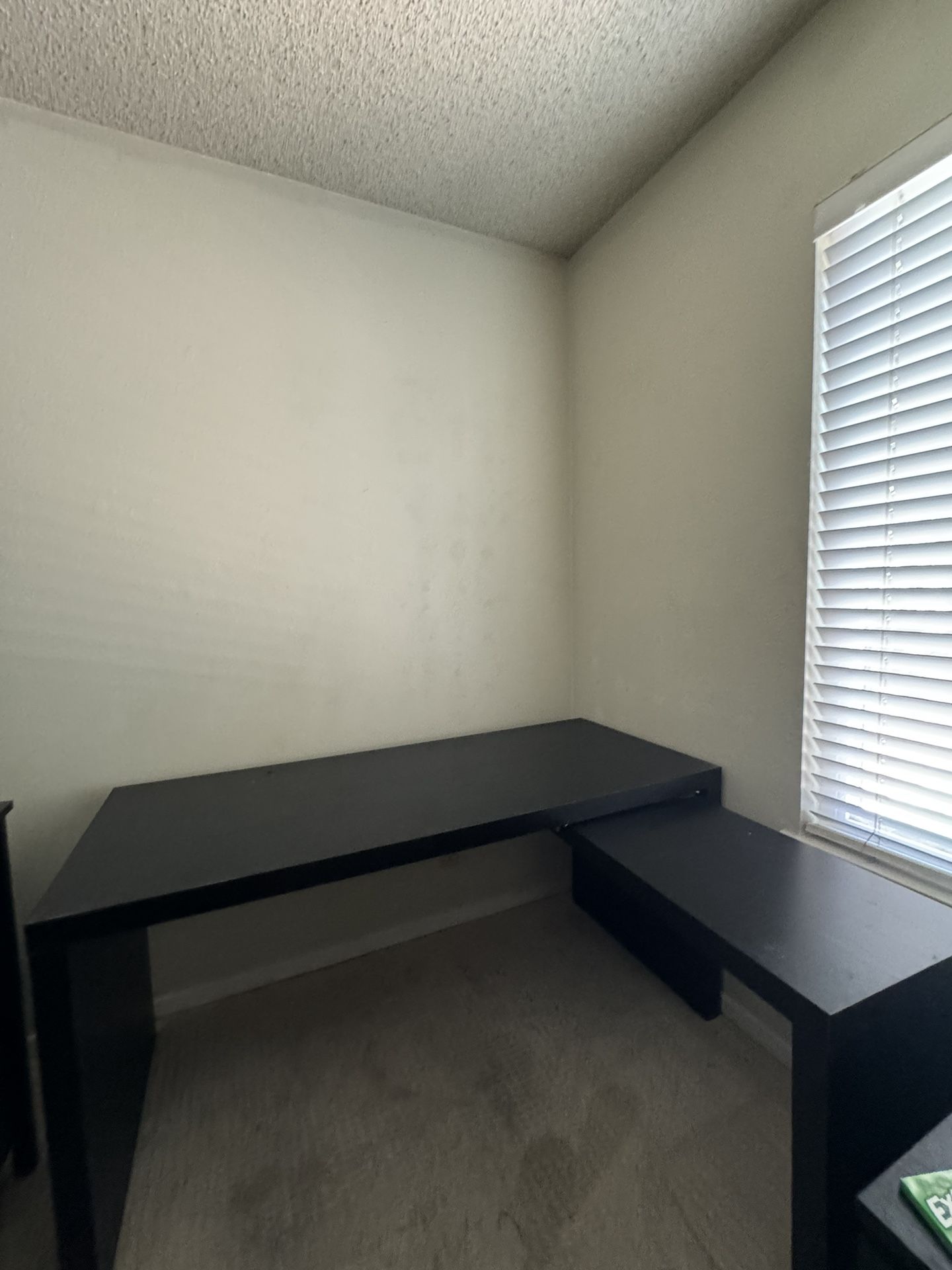 Black MALM Pullout Desk