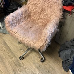 Pink Fur Chair