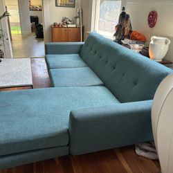 Teal Midcentury Couch 