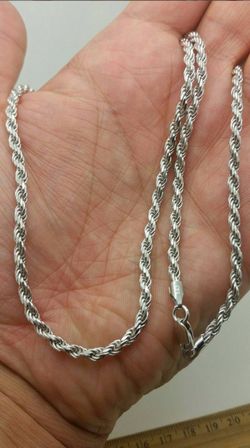 Italy 925 silver rope chain