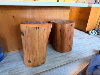 Real Cedar Wood Log Stools