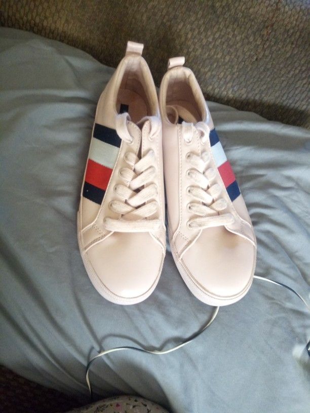 Tommy Hilfiger Striped Pink Shoes 