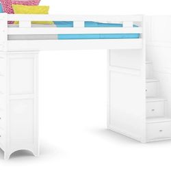 Twin Loft Bed Complete With Matress 