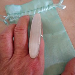 Large White Stone Ring 925 Sterling Silver sz 7