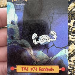 Original 1999 Topps Pokemon Series 1 #TV6 Geodude