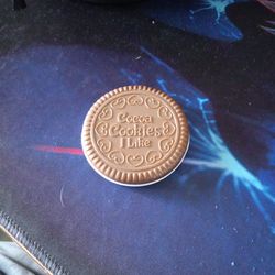 Brown cookie pocket mirror