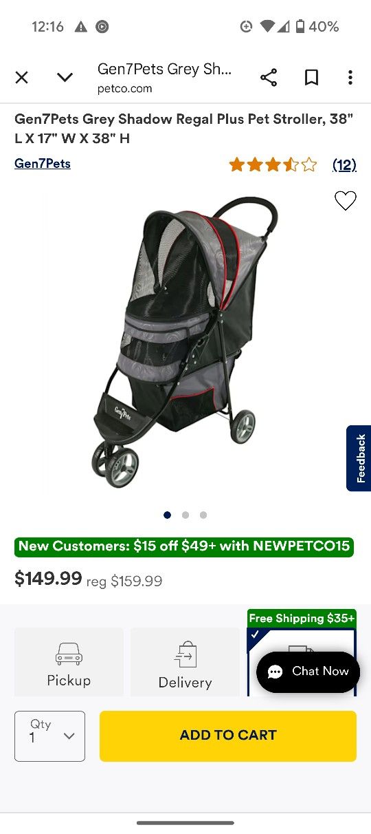 Gen7Pets Doggy Stroller $50