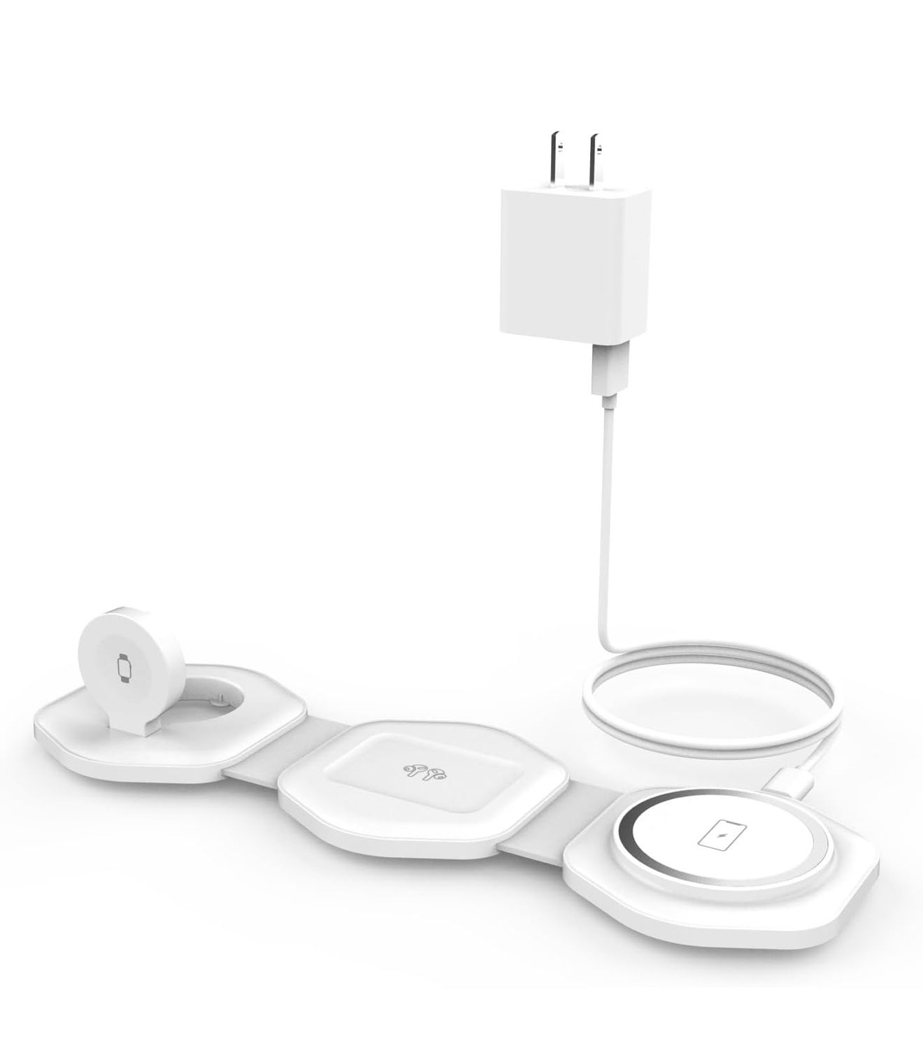 New 3-in-1 Travel Wireless Charger for iPhone: Foldable Charging Station