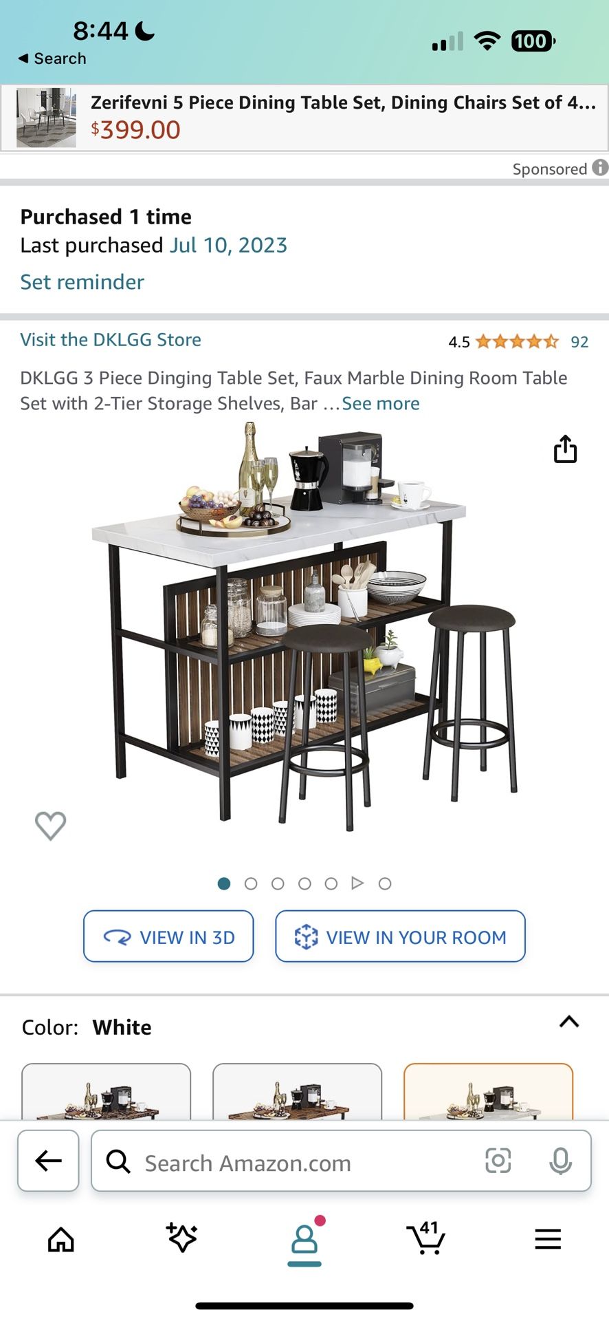 New Bar Table And Chairs