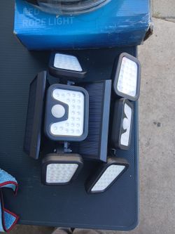 Solar power outdoor lamps and rope light