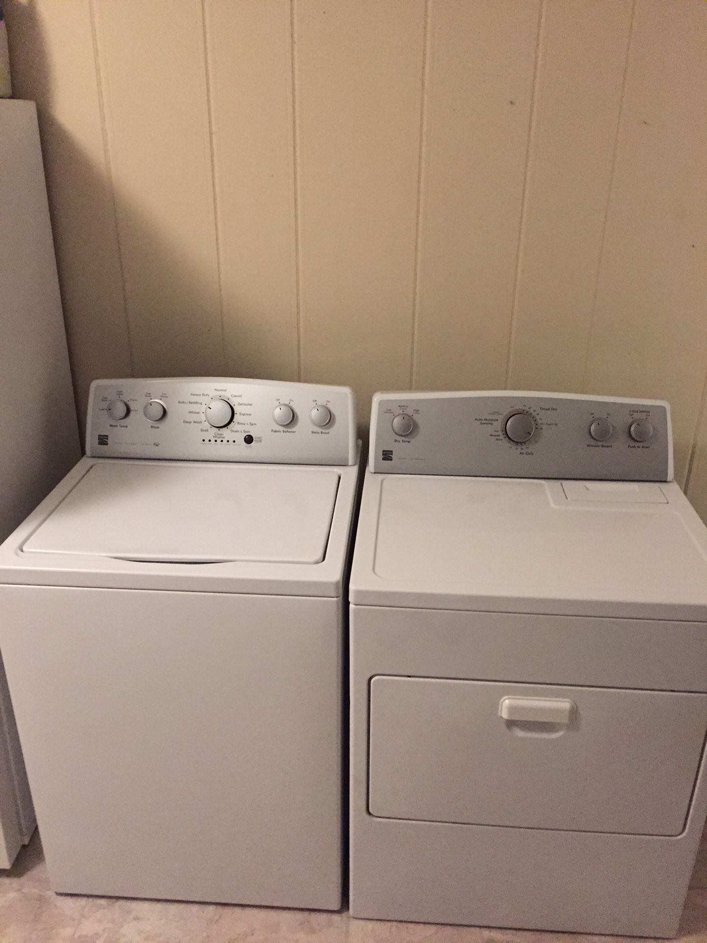 Kenmore washer and dryer combo