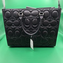 Coach Maggie Signature Quilted Leather Tote Bag (CY672)