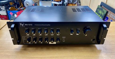EV MA-1212 Professional Mixer Amplifier Rack Mount 10 Input PA Amp