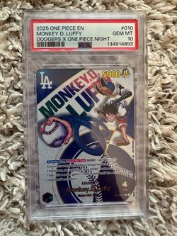 Dodgers Monkey D Luffy PSA 10