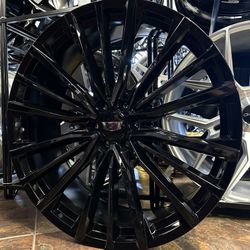 26” Platinum Edition Gloss Black Wheels fit Escalade Tahoe Yukon Avalanche