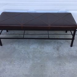 Leather Top Bench