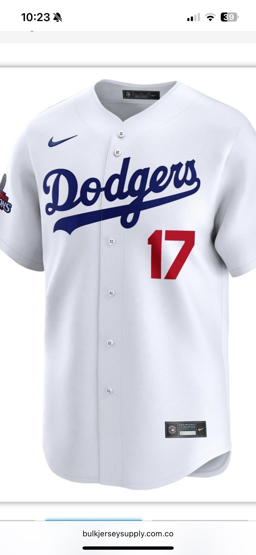 New Ohtani Jersey XXL 2024 World champions Dodgers