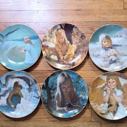 Precious Moments Collectible Plates Thornton Utz Fine China 1980 Set 6