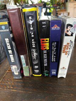 Lot of 6 Vintage Elvis VHS Cassettes
