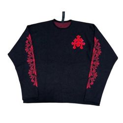 Chrome Hearts Red Knit Sweater - Size Medium