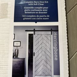 Renin Barn Door Herringbone Design