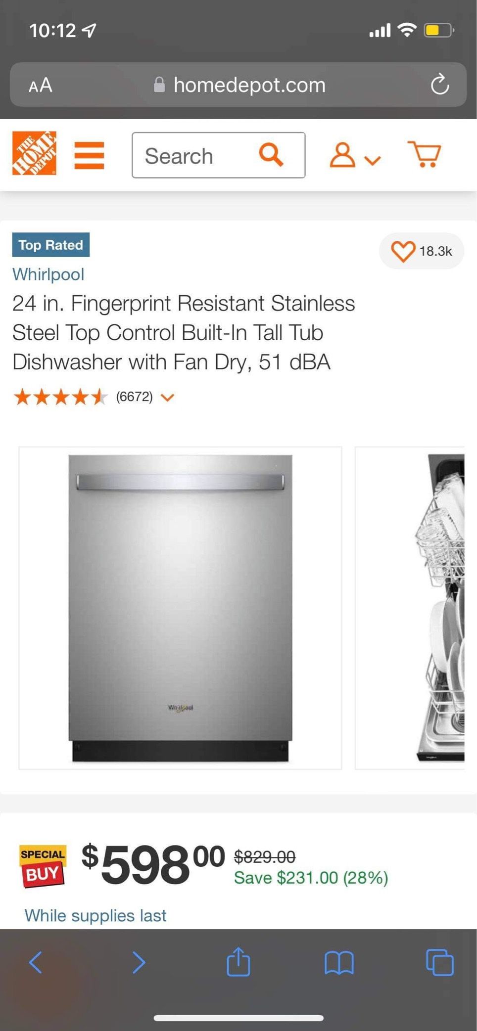 Whirlpool Dishwasher