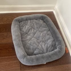Soft grey cat bed