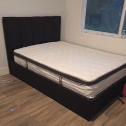 Black Bed with Storage 