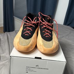 Adidas Anthony Edwards AE1 Black/ Peach sneakers Men’s Size 12