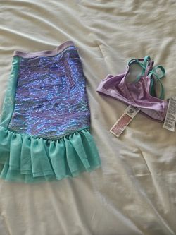 Disney Size 4 2pc Mermaid Bathing Suit