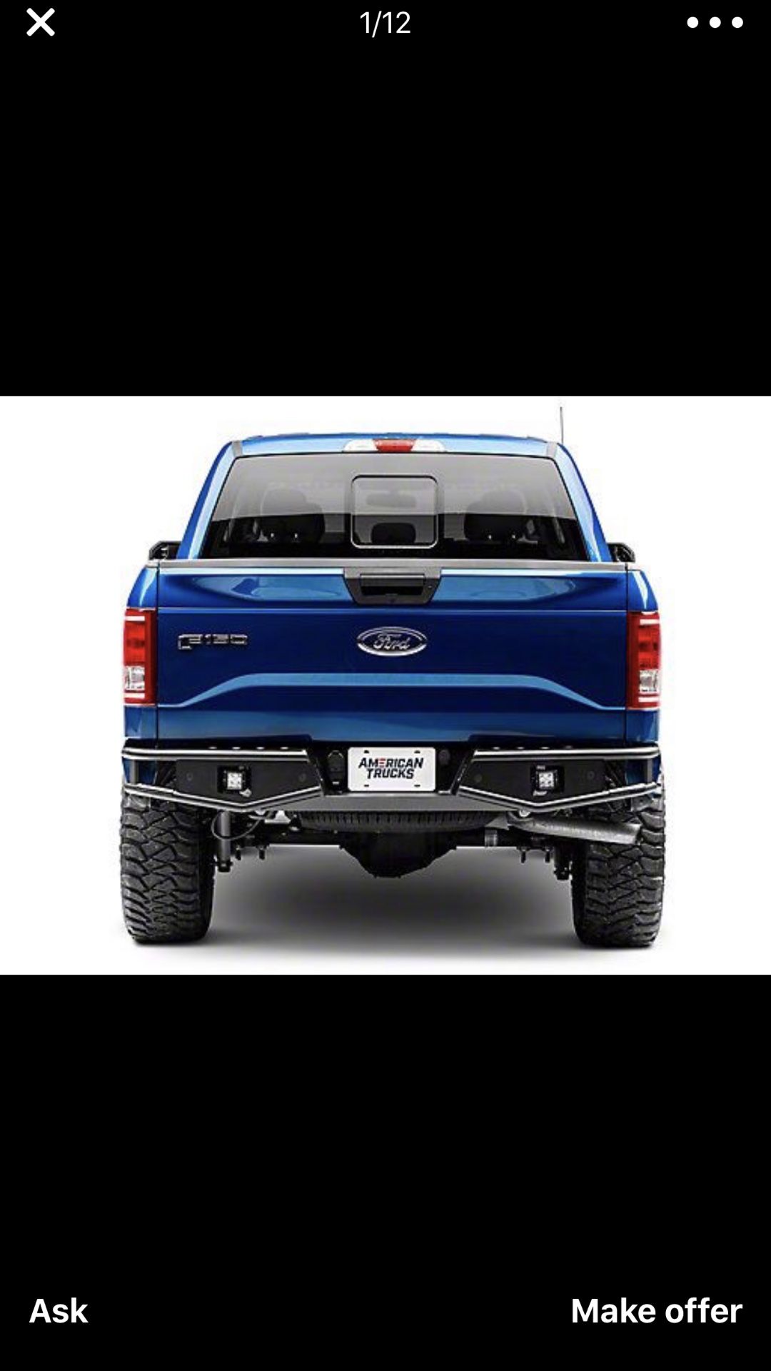 RedRock 4x4 Tubular Off-Road Rear Bumper w/ LED Fog Lights (15-19 F-150, Excluding Raptor!!..)