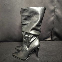Jessica Simpson Saffrina Black Mid Calf Ankle Boots (Size 7.5)