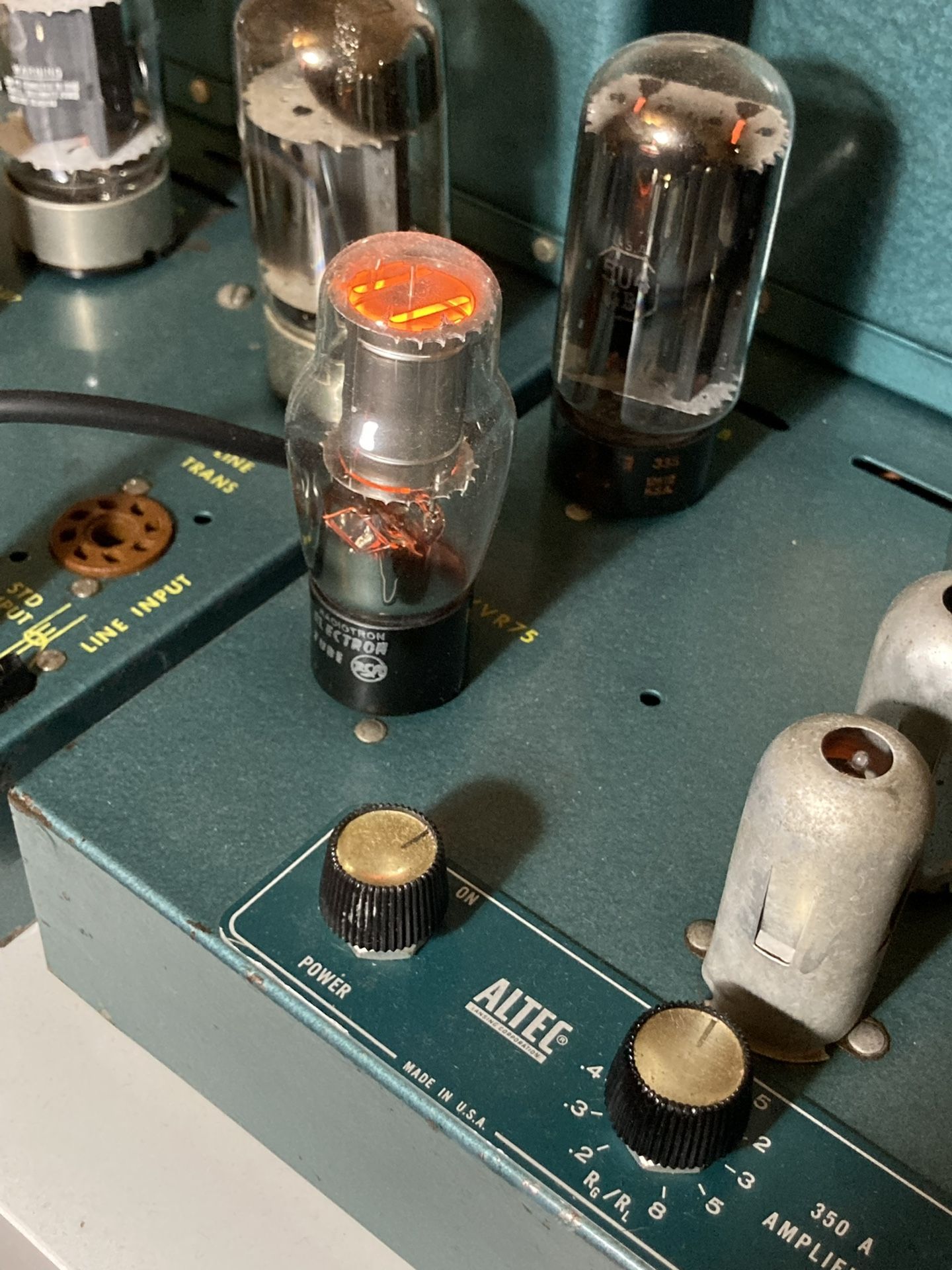 Vintage Altec Lansing 350a Tube Amps Mono Blocks with 445a Stereo Preamp