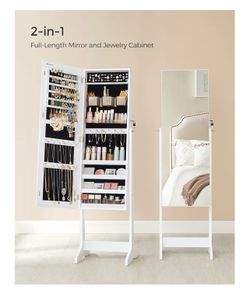 Full Length Mirrored Jewelry Cabinet