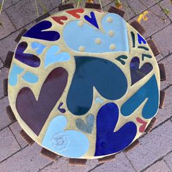Mosaic Accent Love Table 17” H x 15” Diameter