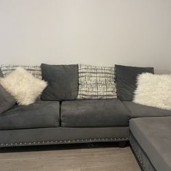 Suede Gray Sectional
