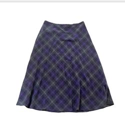 Croft And Barrow Purple A Line Skirt 