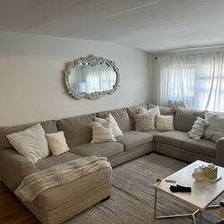 Beige Sectional Sofa Couch