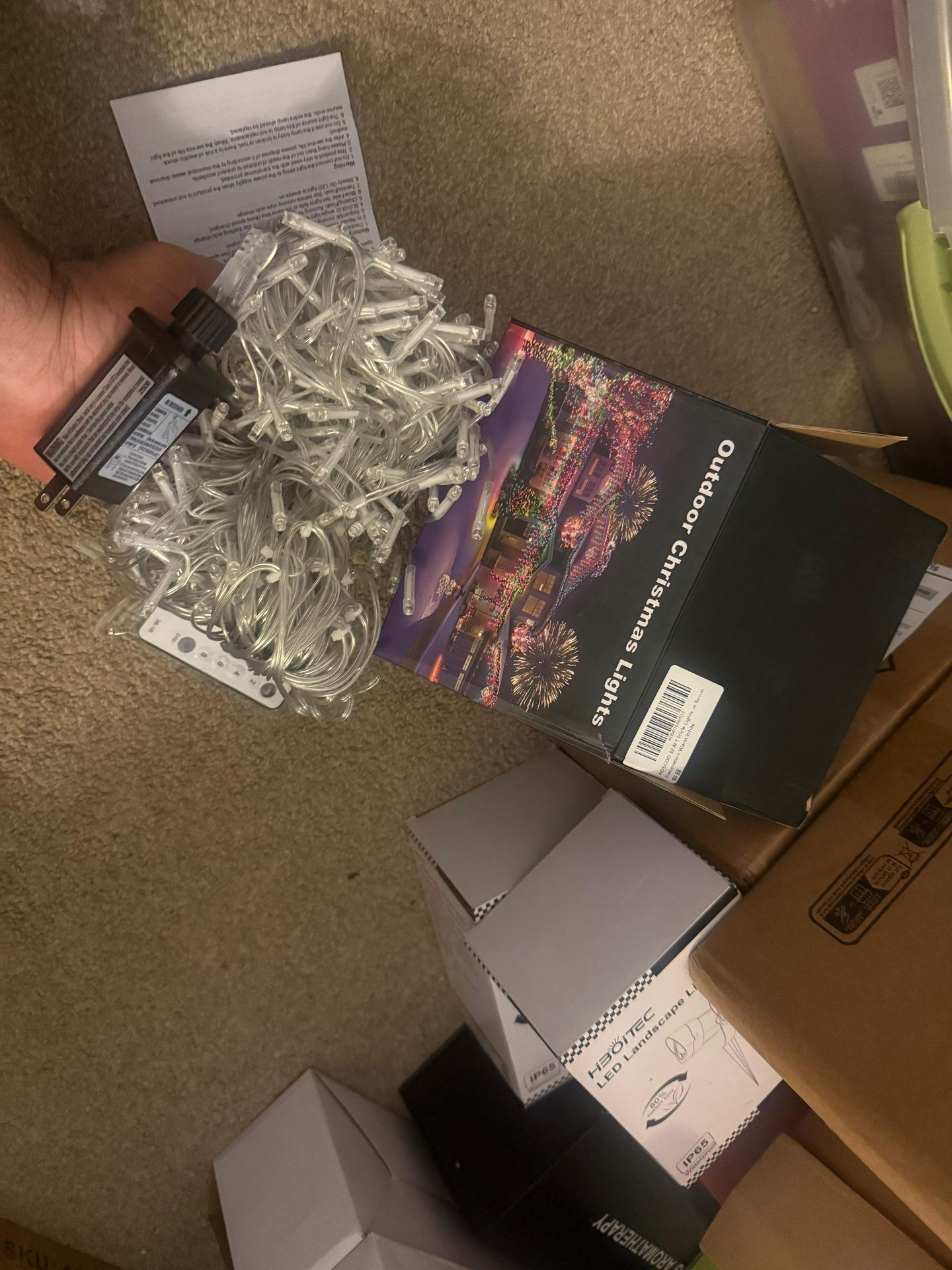 42FT Icicle Lights, Christmas Outdoor with 400LED 75 Drops, IP65 Waterproof Eaves Lights, 8 Modes, for Christmas Eaves Garden Room Decoration Warm Whi