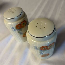 Hall China Orange Poppy Radiance  Salt & Pepper Shakers