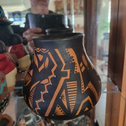 Various HANDPAINTED Clay Pots By Albuquerque Artist Daniel 25.00Each