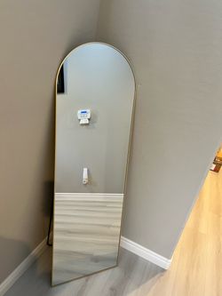 Gold Arched Full Length Floor Mirror – Freestanding – Like New