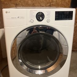 LG - 7.4 Cu. Ft.  Smart Wi-Fi Electric SteamDryer - Sensor Dry and TurboSteam