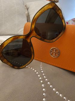 Tory Burch Tortoise Oversized Sunglasses with Case