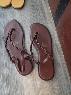 Zara Brown Braided Sandals – $15