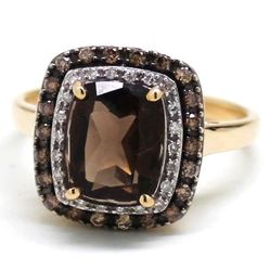 Ladies Topaz/Diamond Birthstone Ring