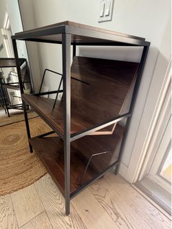 Walnut record stand