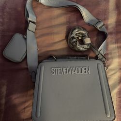 Baby Blue Steve Madden Purse with Cute Coin Purse